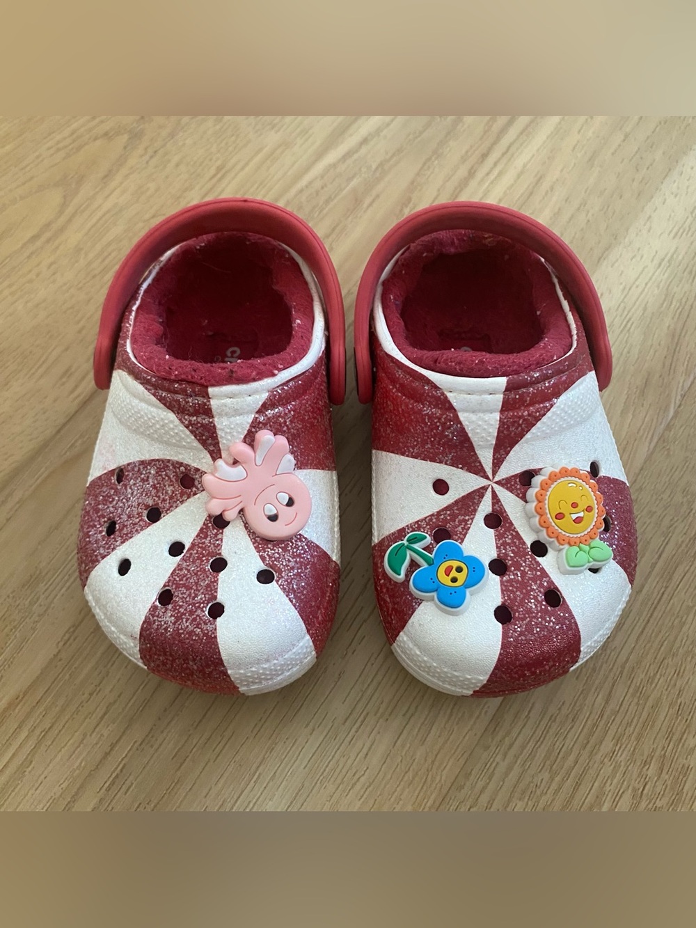Crocs Classic Lined "Peppermint Shimmer" Toddler